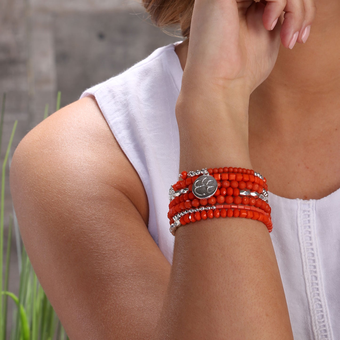 Clemson Tigers Mackenzie Wrap Bracelet