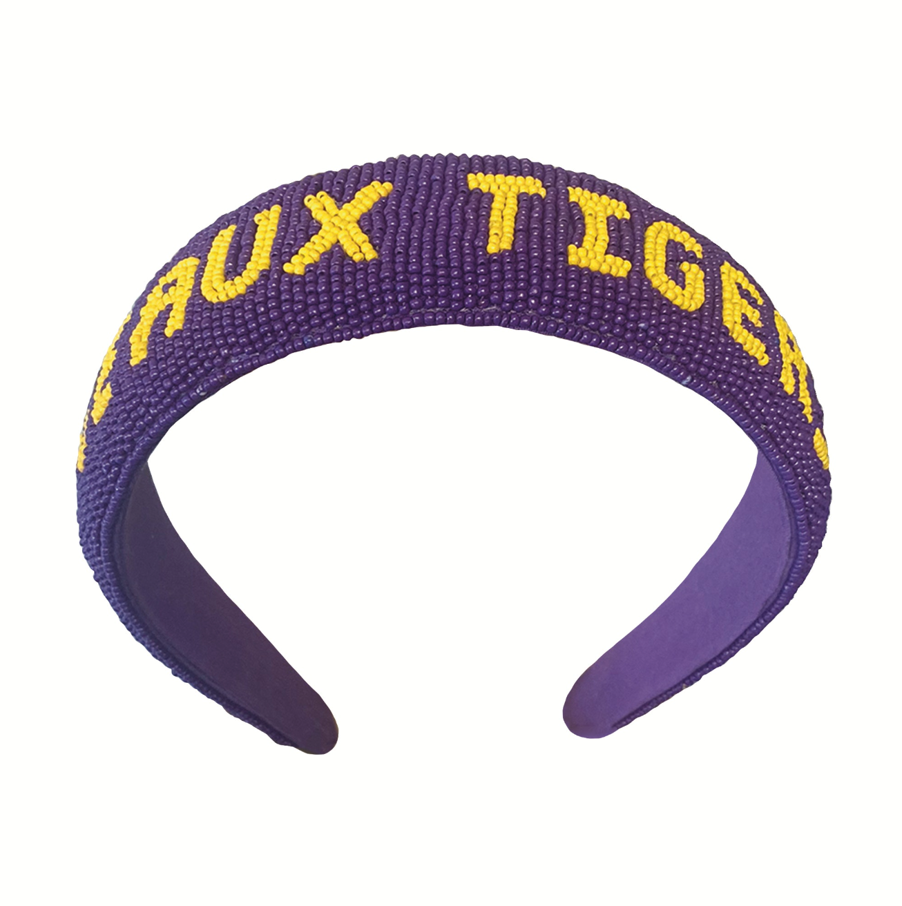 LSU Hand Beaded Headband