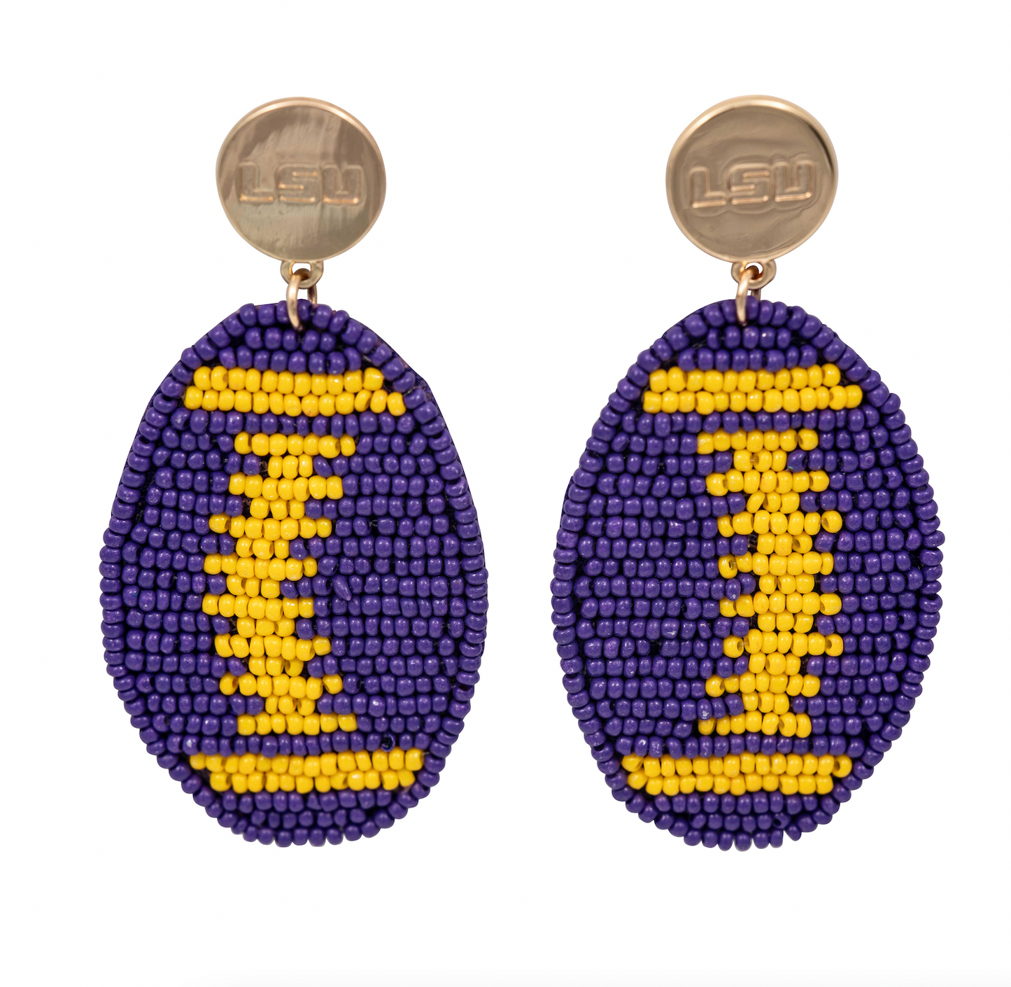 LSU Touchback Football Earrings