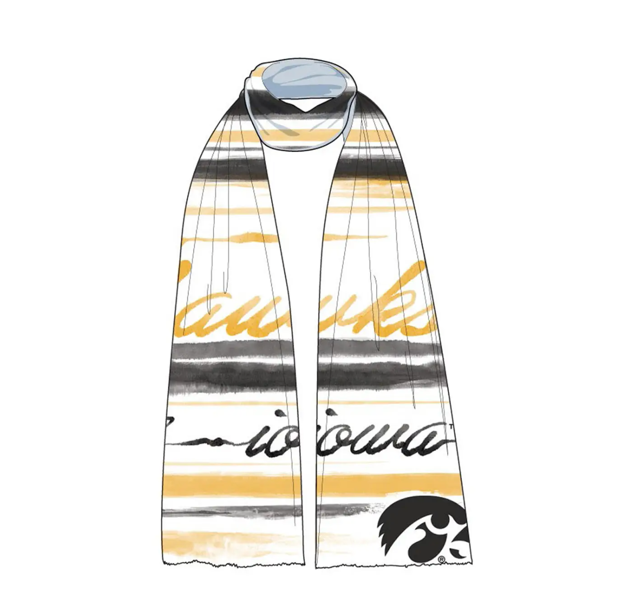 Iowa Hawkeyes Wave Scarf