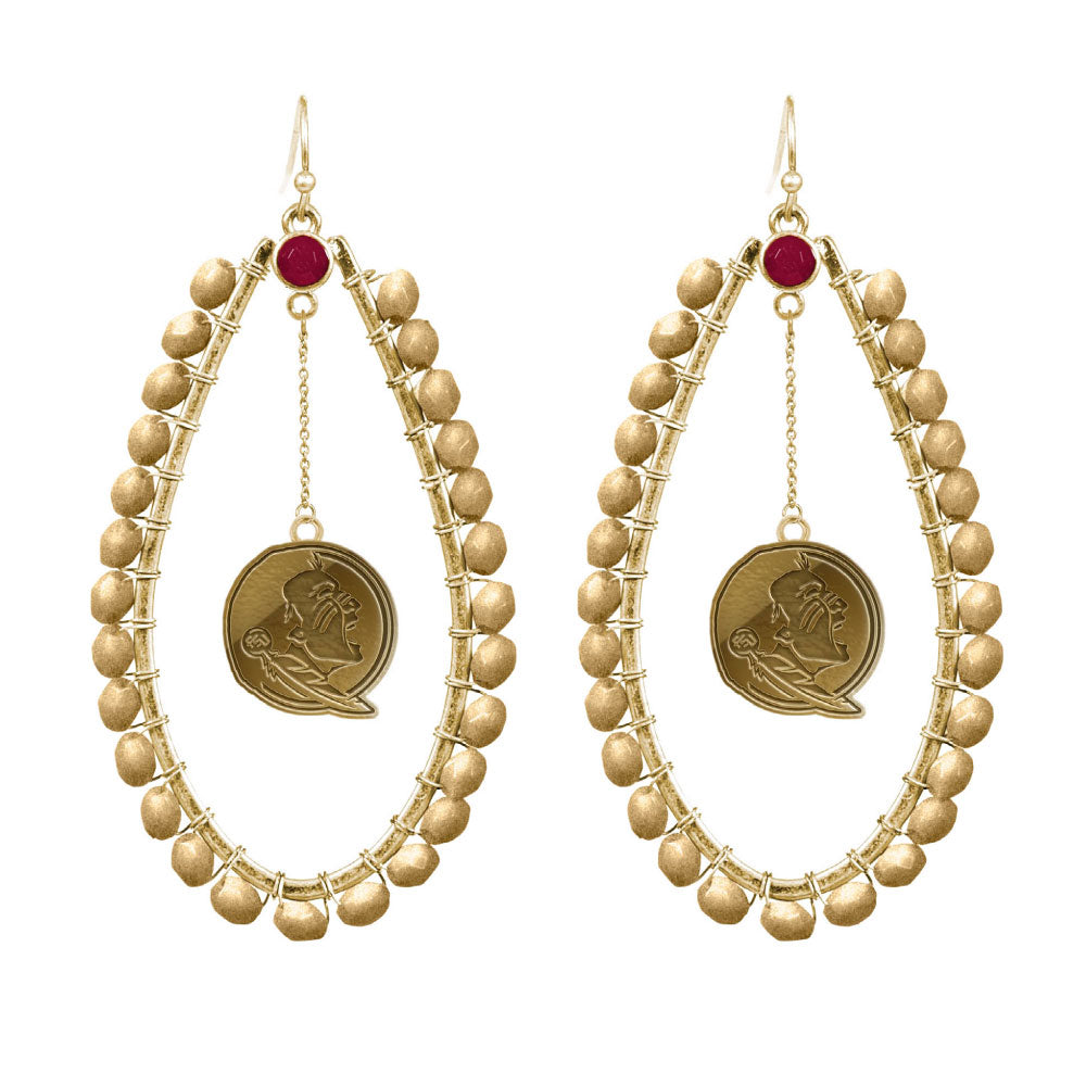 Florida State Seminoles Multi Stone Earrings
