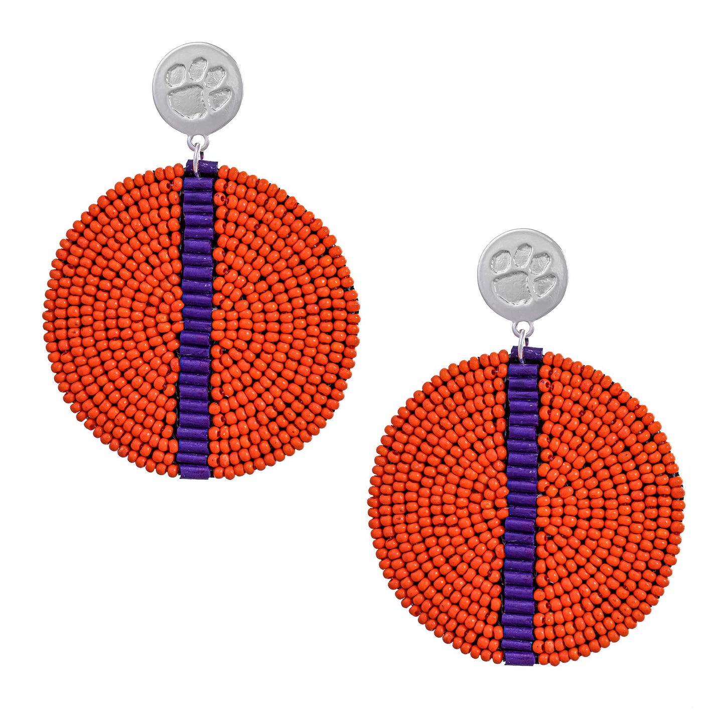 Clemson Tigers Greta Hand Beaded Earrings