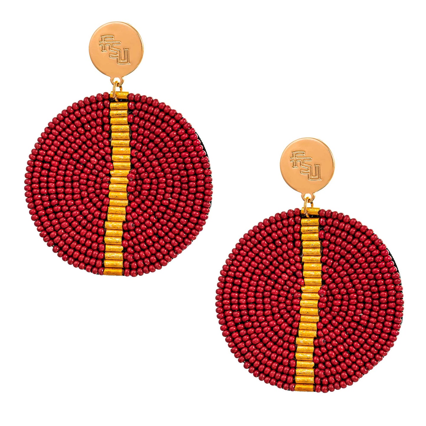 Florida State Seminoles Greta Hand Beaded Earrings