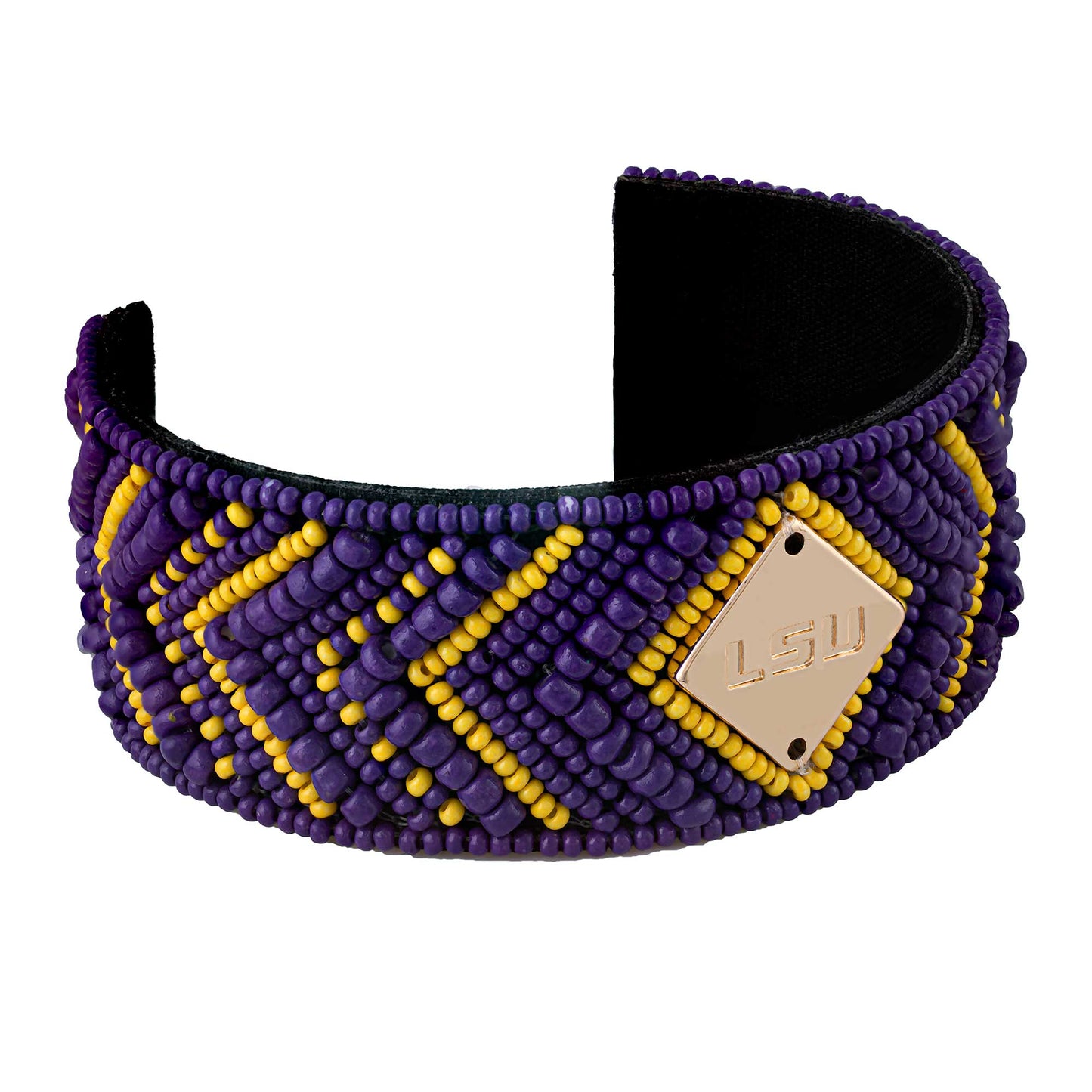 LSU Tigers Goldie Hand Beaded Cuff