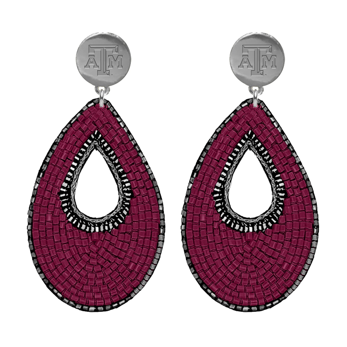 Texas A&M Aggies Lane Hand Beaded Earrings