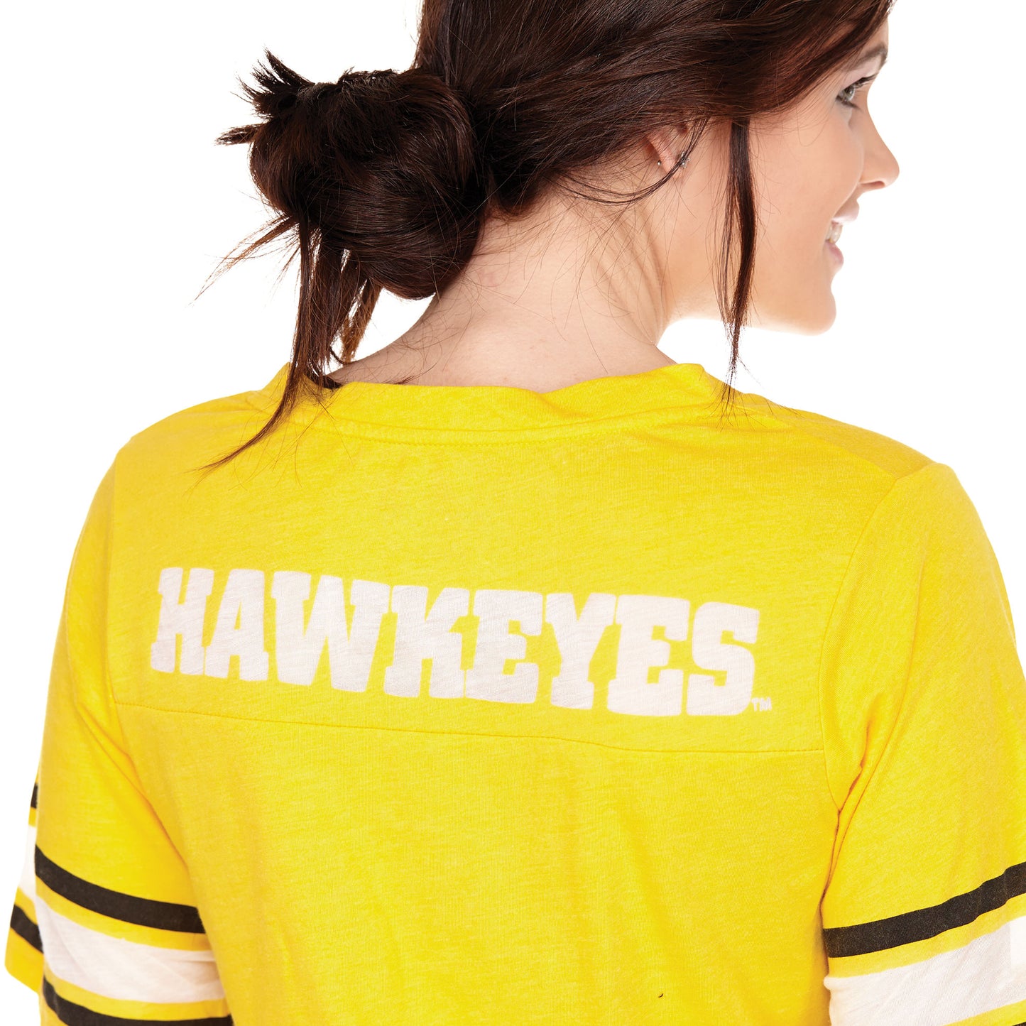 Iowa Hawkeyes Heathered Football Jersey Nightshirt