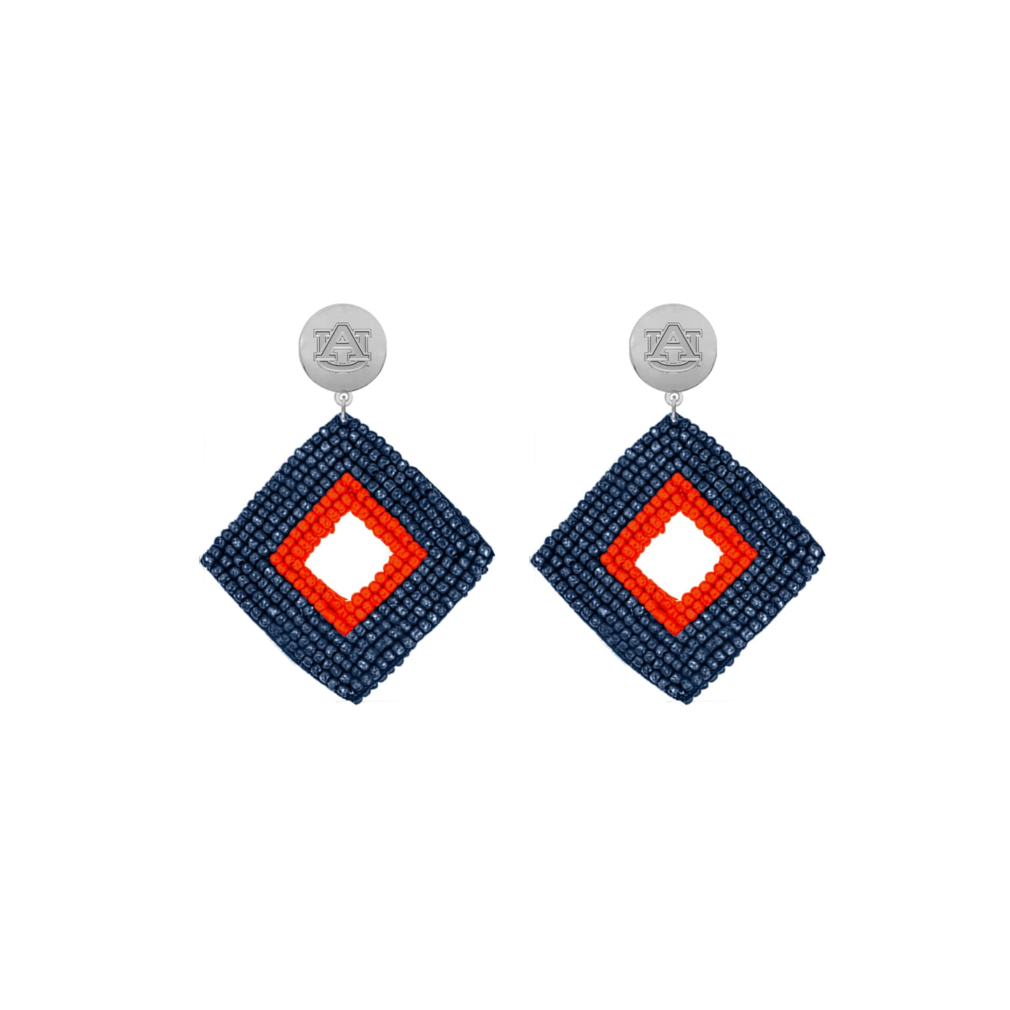 Auburn Tigers Hand Beaded Weaver Earrings