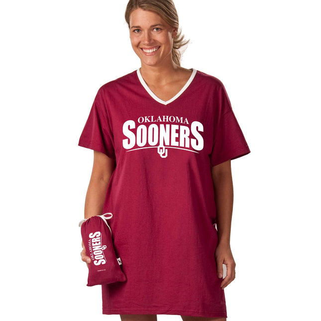 Oklahoma Sooners Collegiate Nightshirt In Bag