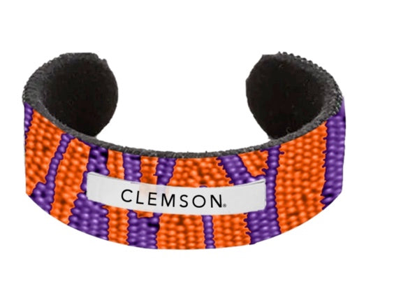 Clemson Tigers Hand Beaded Phillips Cuff