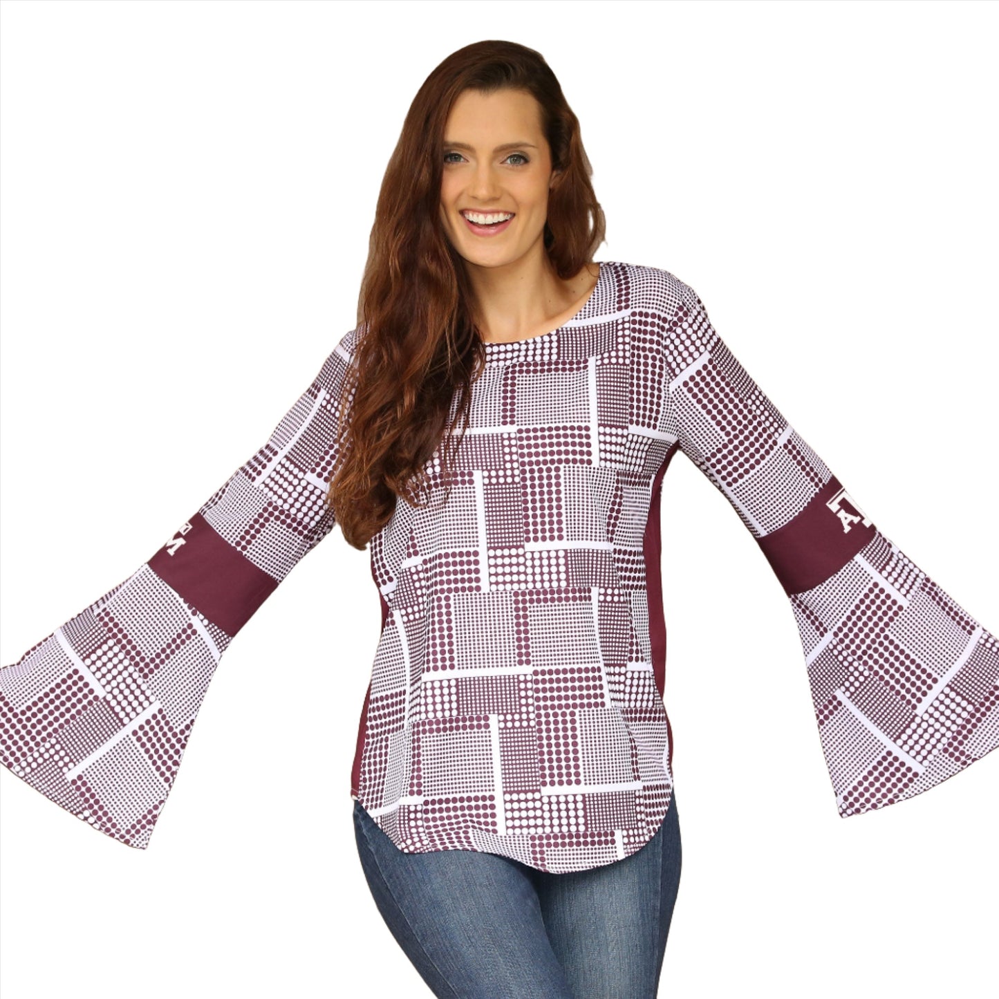 Texas A&M Aggies Erin Bell Sleeve Top