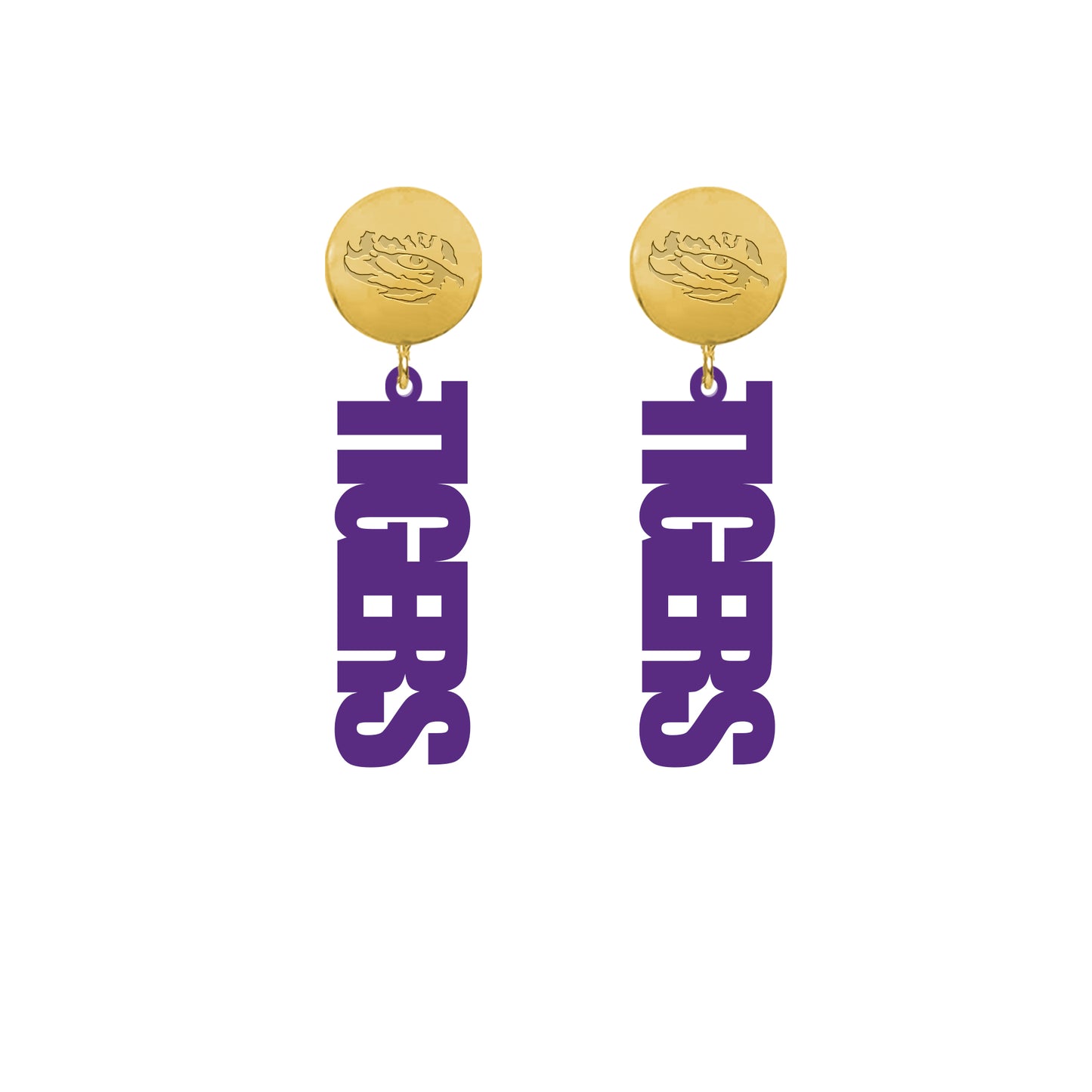 LSU Tigers Wilson Laser Cut Earrings