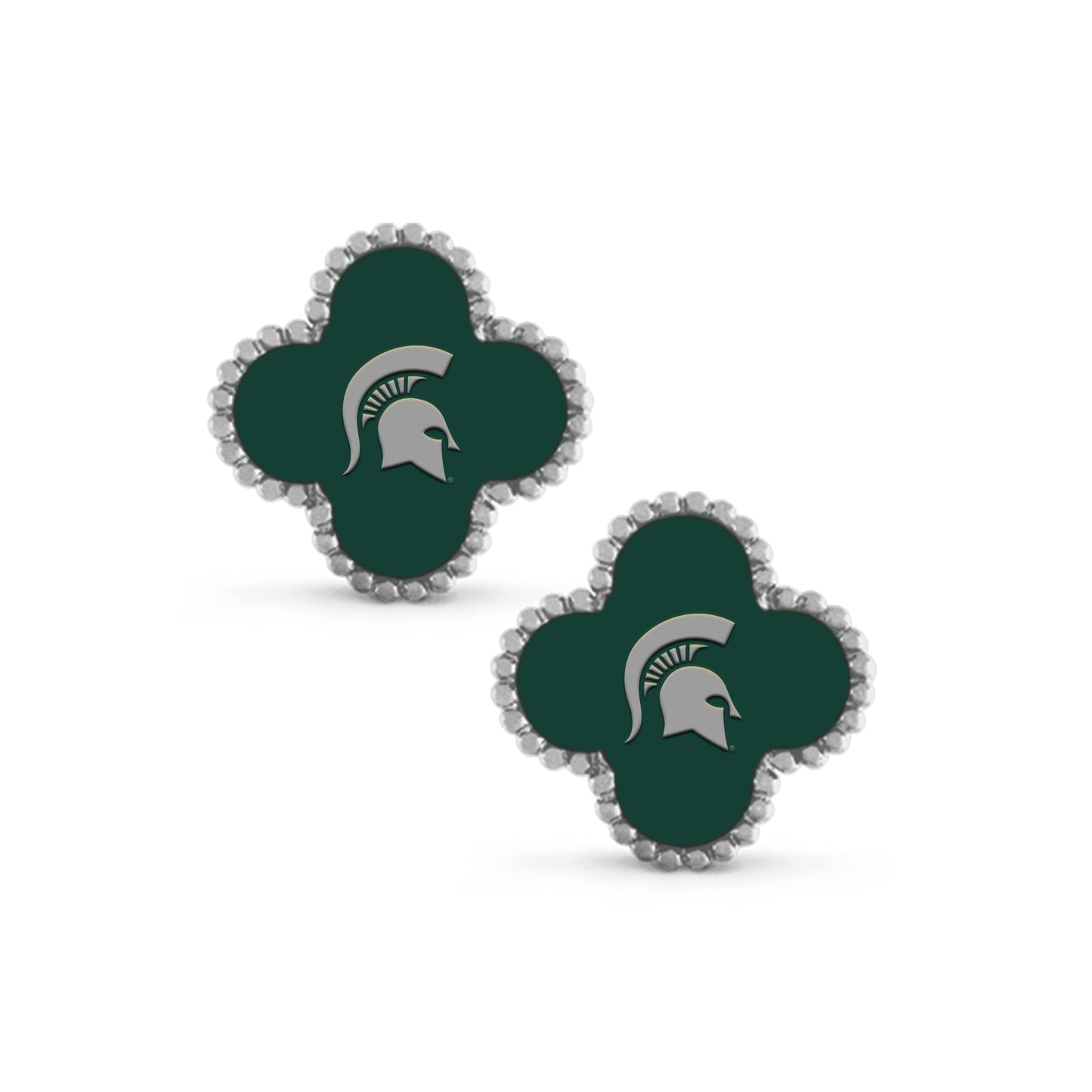 Michigan State Spartans Adele Quatrefoil Earrings