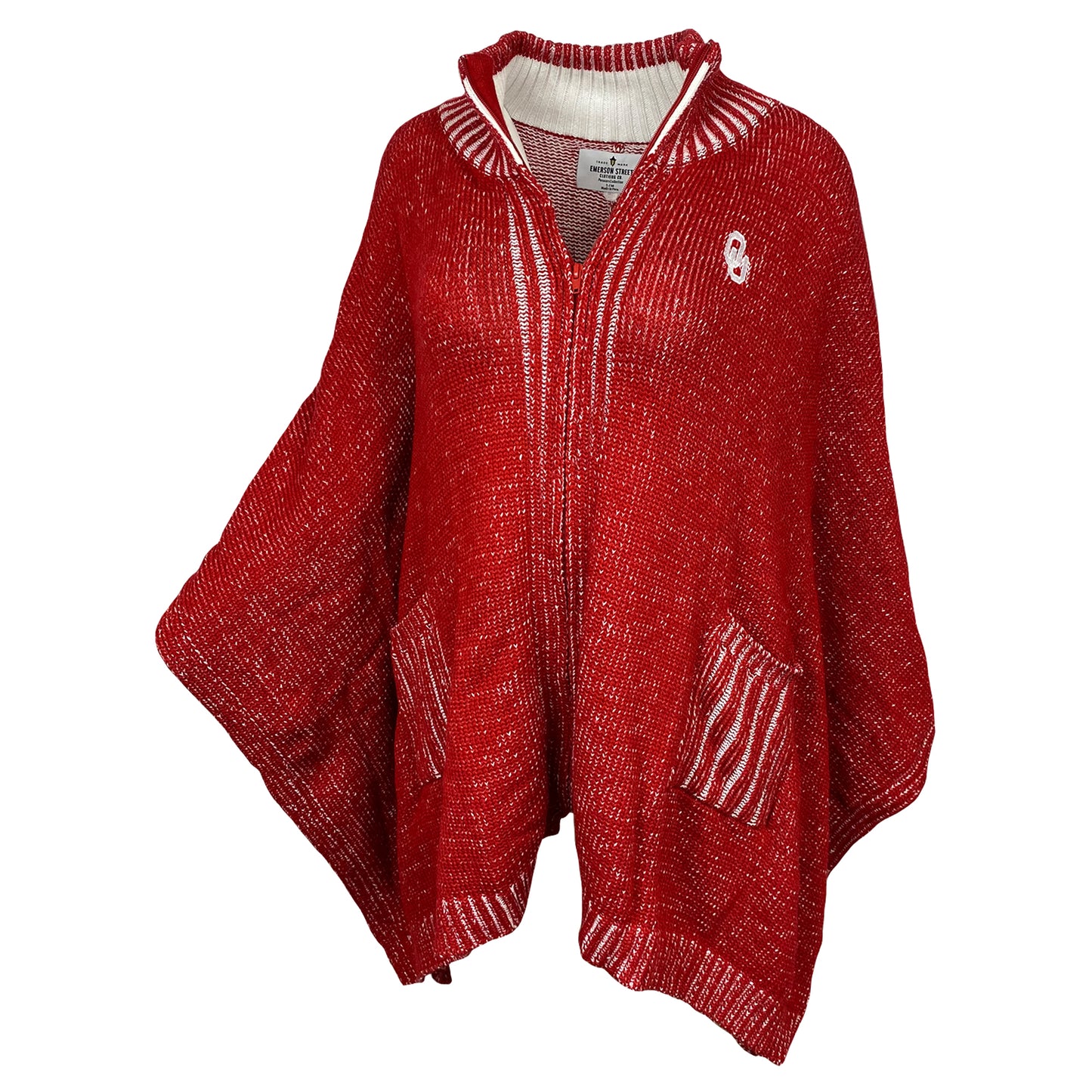 Oklahoma Sooners Zip Poncho Sweater