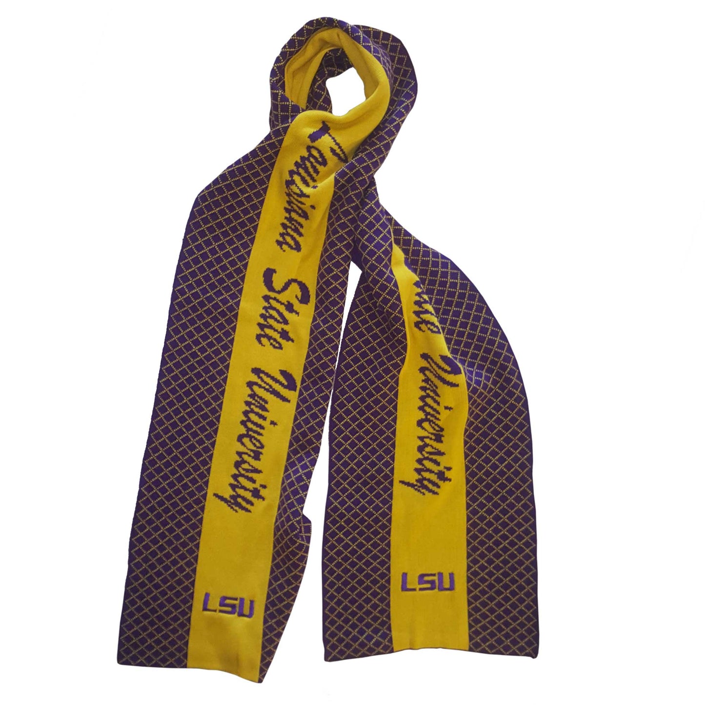 LSU Tigers 2 Tone Knit Scarf