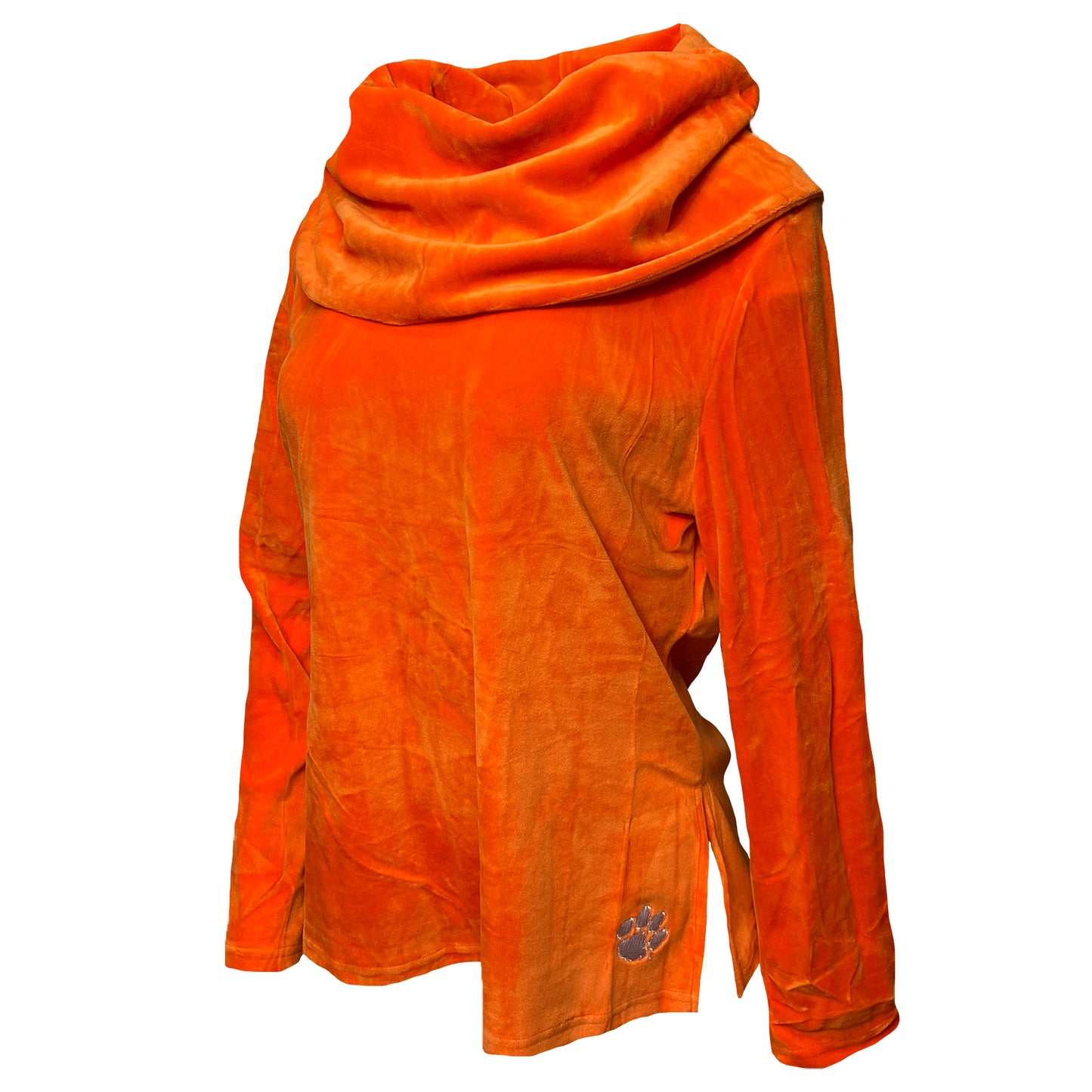 Clemson Tigers, Emma Velour Cowl Neck Top