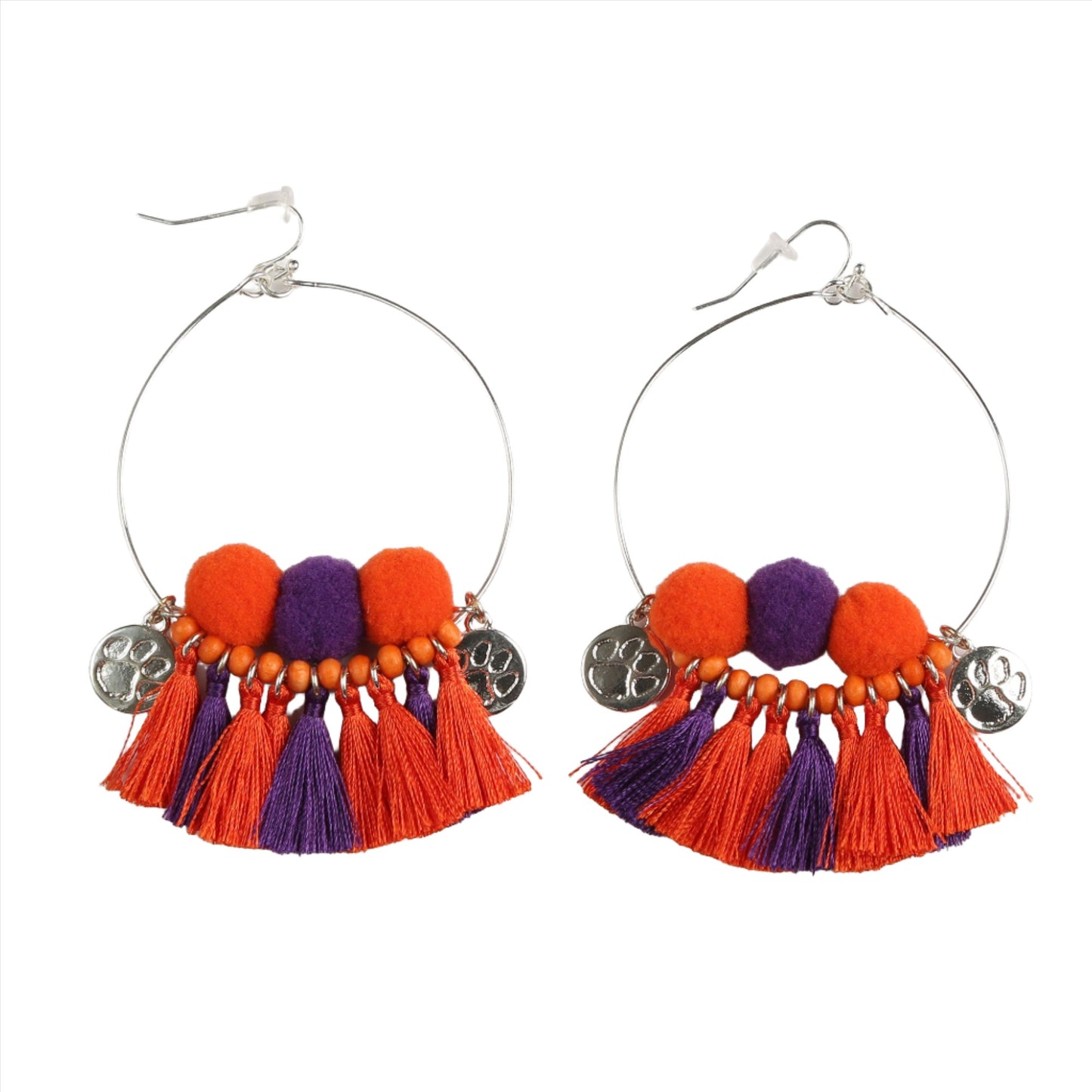 Clemson Tigers Maci Multi Tassel Earrings