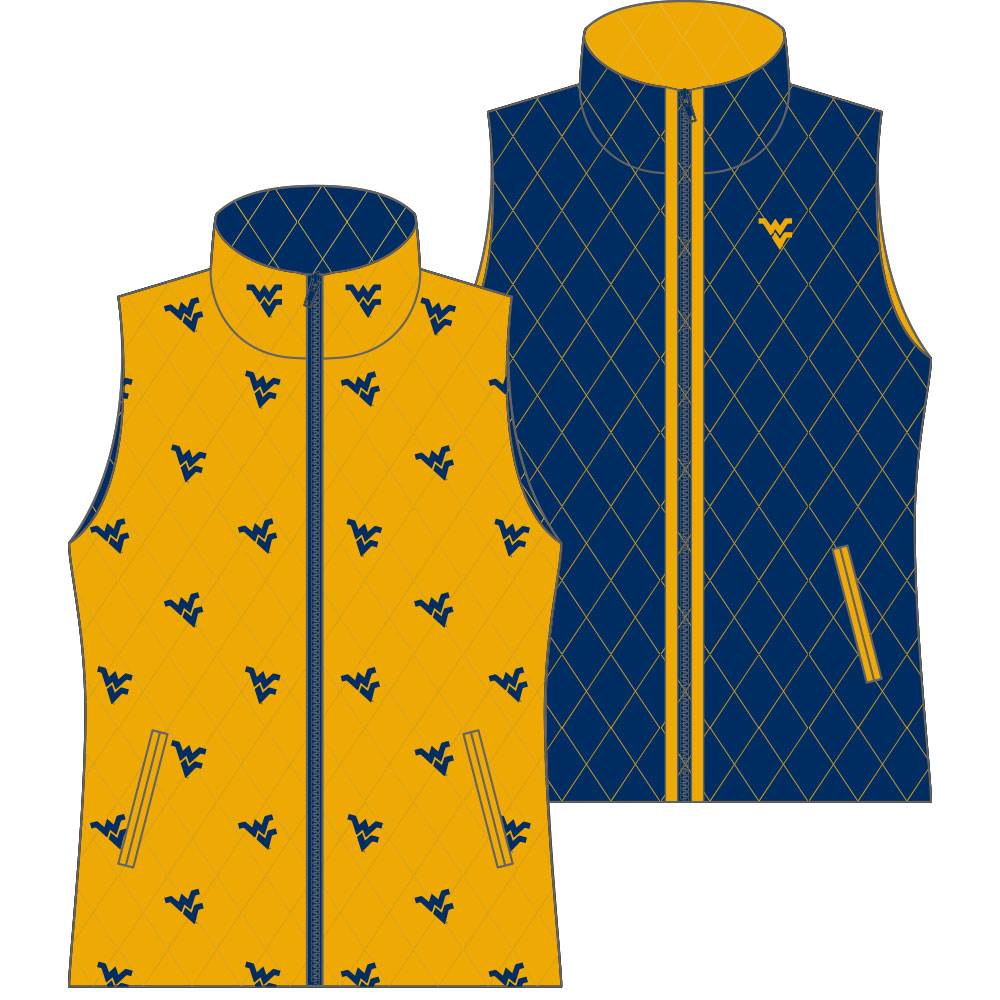 West Virginia Mountaineers Reversible Puffer Vest