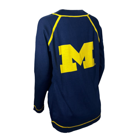 Michigan Wolverines Contrast Trim Cardigan