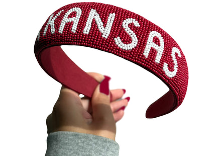Arkansas Razorbacks Minerva Beaded Headband