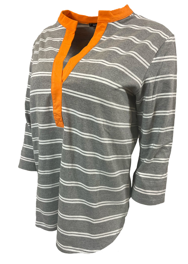 Pewter, White & Orange Seychelles Tunic