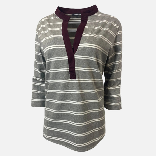 Pewter, Maroon & White Seychelles Tunic
