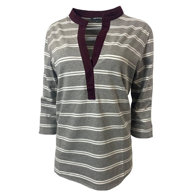 Pewter, Maroon & White Seychelles Tunic