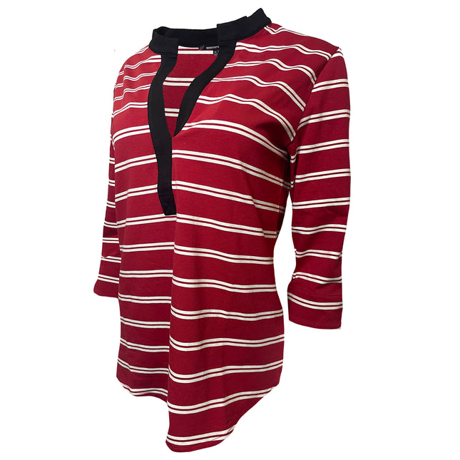 Crimson White & Black Seychelles Tunic