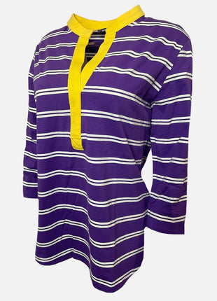 Purple White & Yellow Seychelles Tunic