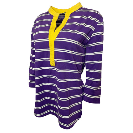 Purple White & Yellow Seychelles Tunic