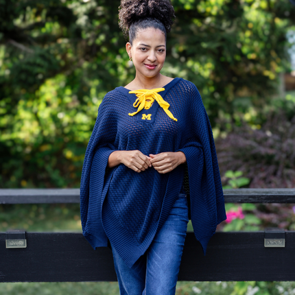 Michigan Wolverines Kendall Knit Poncho