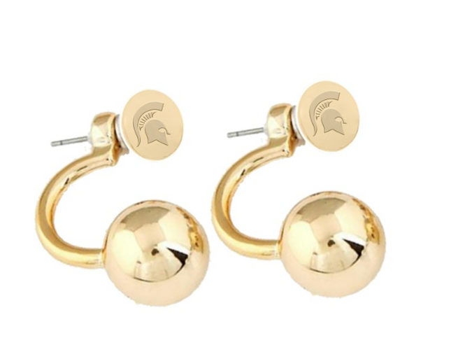 Michigan State Spartans University Sasha Earrings