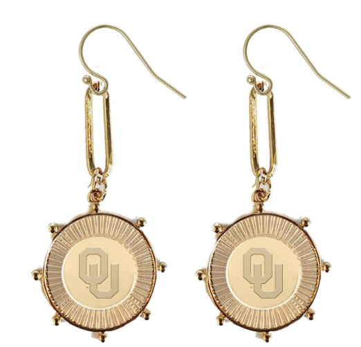 Oklahoma Sooners Pixel Earrings
