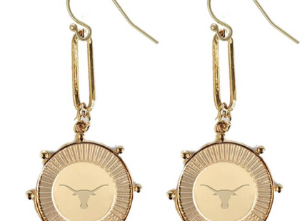 Texas Long Horns Pixel Earrings