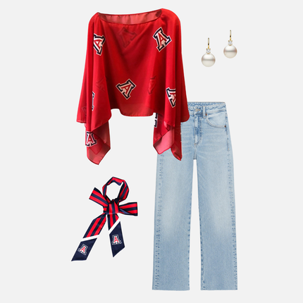 Arizona Wildcats Peyton Logo Scarf Poncho