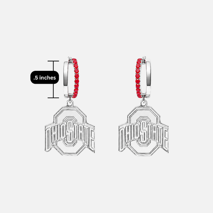 Ohio State Buckeyes Finn Logo Hoop Earrings