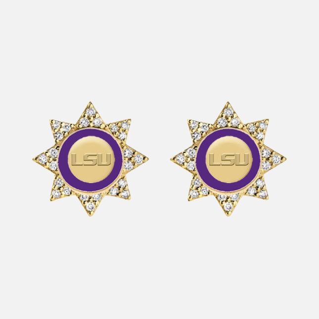 LSU Tigers Gladiolas Earrings