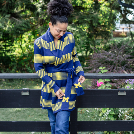 Michigan Wolverines Stadium Cardigan Sweater