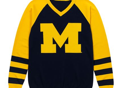 Michigan Wolverines V Neck Logo sweater