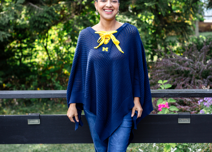 Michigan Wolverines Kendall Knit Poncho