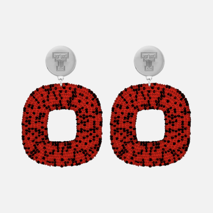 Texas Tech Red Raiders Tigris Hand Beaded Earrings