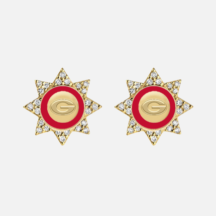 Georgia Bulldogs Gladiolas Earrings