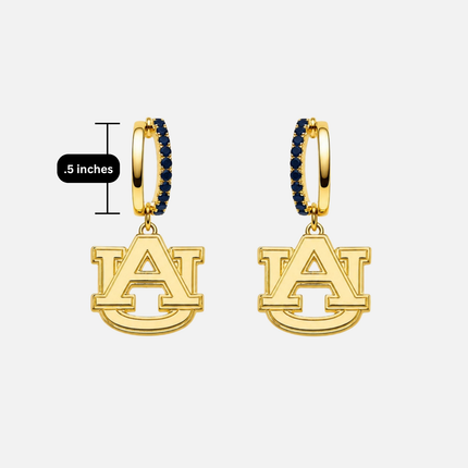 Auburn Tigers Finn Logo Hoop Earrings