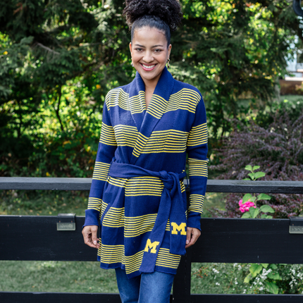 Michigan Wolverines Stadium Cardigan Sweater
