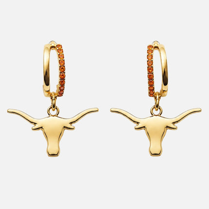 Texas Longhorns Finn Logo Hoop Earrings