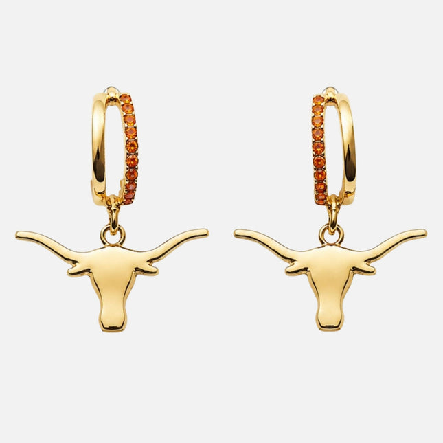 Texas Longhorns Finn Logo Hoop Earrings