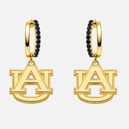 Auburn Tigers Finn Logo Hoop Earrings