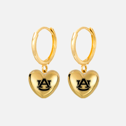 Auburn Tigers Hibiscus Earrings