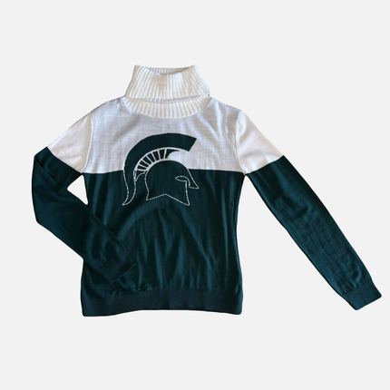 Michigan State Spartans Cowl Neck Logo Sweater