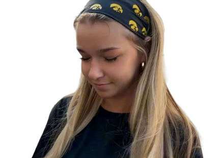 Iowa Hawkeyes Black Headband