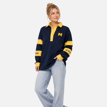 Michigan Wolverines Carmel Rugby Top ONLINE EXCLUSIVE